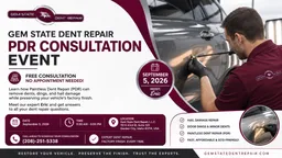 Get a Free Dent Repair Estimate with Gem State Dent Repair, Idaho’s Trusted Paintless Dent Repair Experts